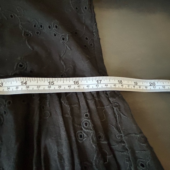 Aritzia Sunday Best Oregold Black Eyelet Cotton Linen Dress XXS - Picture 13 of 15